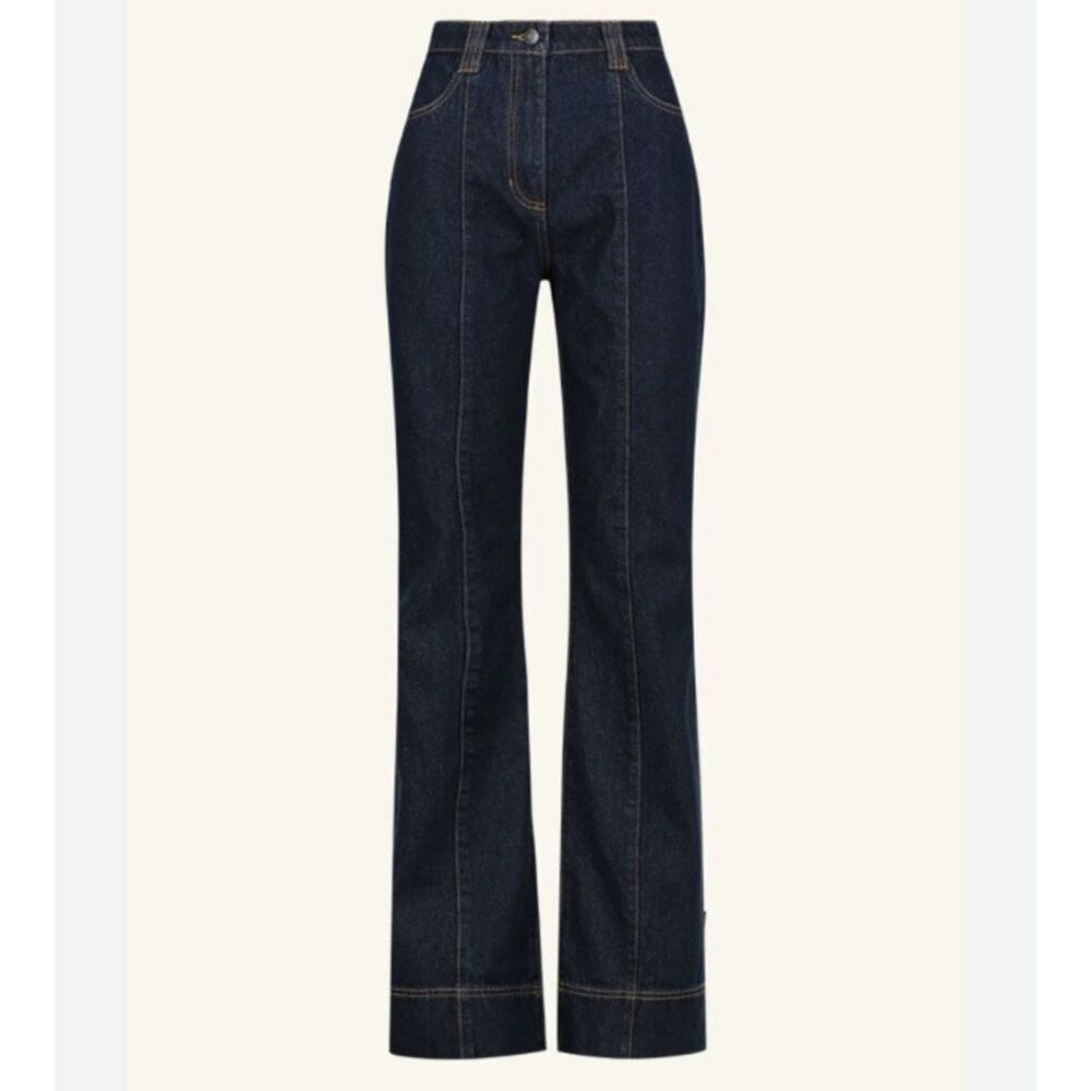 ⚡️SALE⚡️Habitual Pin-tuck Dark Wash Straight Leg Denim Jeans Size 0/25 TALL NWT - Picture 2 of 10